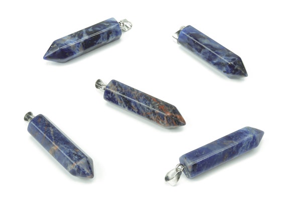 Sodalite Point Pendant - Crystal Pendant – Natural Necklaces - Jewelry Making Supplies - NC1071