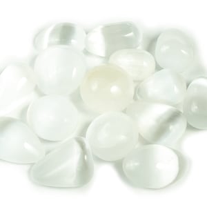 Selenite Tumbled Stone – Selenite Crystal – Selenite Tumbled – Natural Selenite Crystal Stone –  TU1021