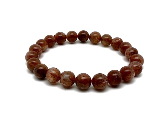 SunStone Gemstone Bracelet - AAA Premium Quality Crystal Bracelet - Men&Women Stretchy Bracelet - Crystal Healing - AA1014