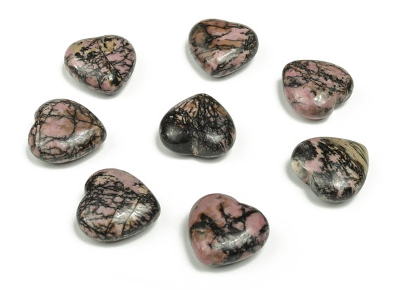 Rhodonite Heart Gemstone – Heart Crystal - Healing Stones – Carving Heart - Natural stones - 2.5cm - HE1125