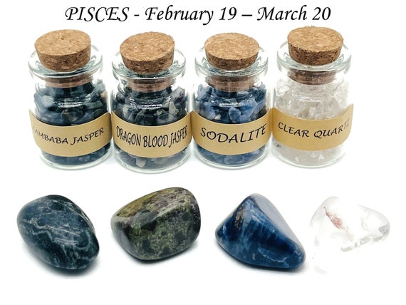 Pisces Zodiac Crystal - Pisces Birthstone - Choose Crystal Chips and Tumbled Stone - Healing Stone - Stones Of For You - PISCES