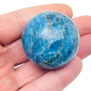 Blue Apatite Sphere Stone A++ – Crystal Ball - Healing Crystal Stones – Crystal Décor – 40-50mm - BA1002