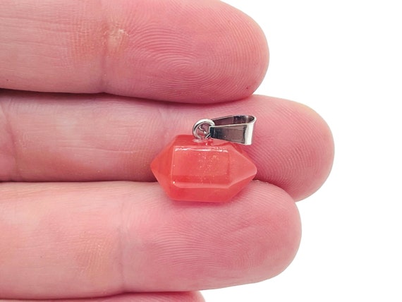 Cherry Quartz Point Pendant - Crystal Pendant – Crystal Earring - Heling Gemstone - Jewelry Making Supplies - NC1170