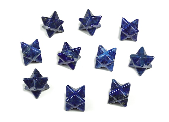 Lapis Lazuli Merkaba – Blue Crystal Carving Merkaba Star - Mineral Specimen - Crystal Healing Gifts – 1.3cm – ME1012