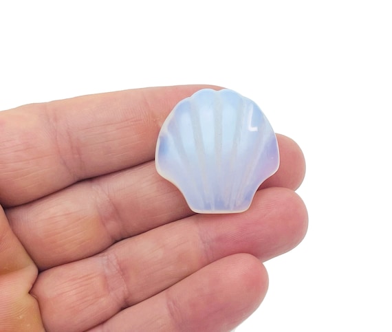 Opalite Sea Shell Carving Gemstone - Gemstone Shell For Jewelry Making - Mineral Specimen - Sea Shell Decor - SS1008
