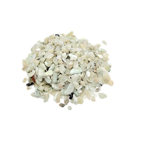 Green Moonstone Chips – Gemstone Chip – Semi Tumbled Chips - Bulk Crystal - 2-6mm - CP1249