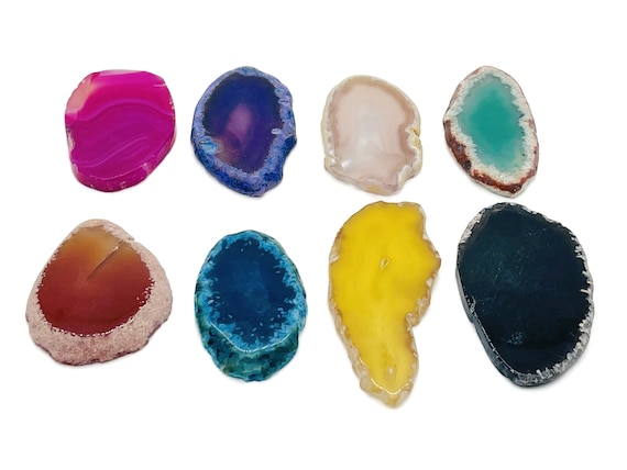 Agate Slice - Natural Agate Geode Crystal - Brazilian Agate Slice - Energy Stones - AGMIX