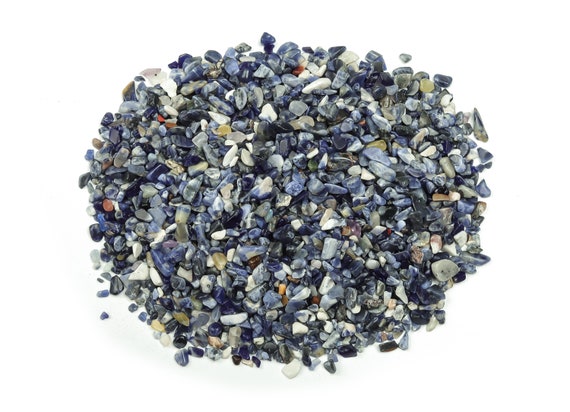 Sodalite Chips – Gemstone Chips – Crystal Semi Tumbled Chips - Bulk Crystal - 2-6mm  - CP1034