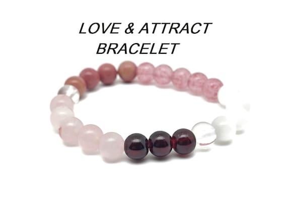 Love and Attract Gemstone Bracelet - Handmade Crystal Bracelet - Men&Women Stretchy Bracelet - Gift for Her - Choose Your Bracelet - YY1027