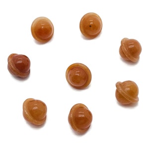 Orange Aventurine Saturn Crystal - Mini Planet Gemstone - Crystal Carving - 18mm - SA1004