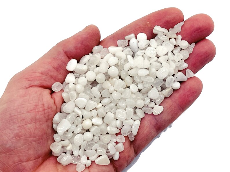 White Marble Chips Crystal Chips Semi Tumbled Chips Bulk Etsy