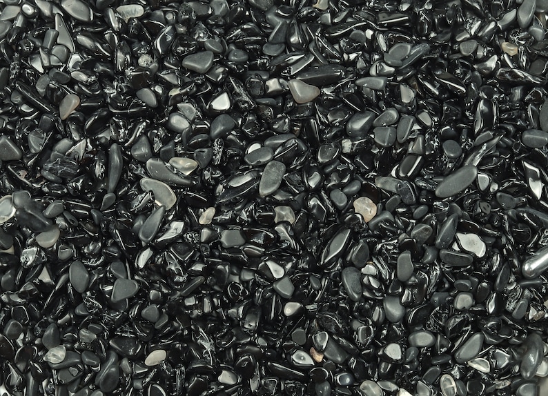 Black Tourmaline Chips Gemstone Chips Crystal Semi Tumbled Chips Bulk Crystal 2-6mm CP1082 image 3