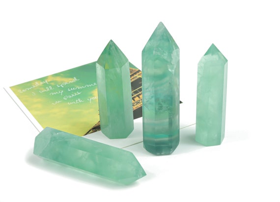 Green Fluorite Obelisk Tower Stone - Natural Green Fluorite -  Green Fluorite Tower - TW1069