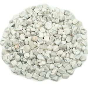 Howlite Chips – Magnesite Gemstone Chips – Crystal Semi Tumbled Chips - Bulk Crystal - 7-15mm - CP1058