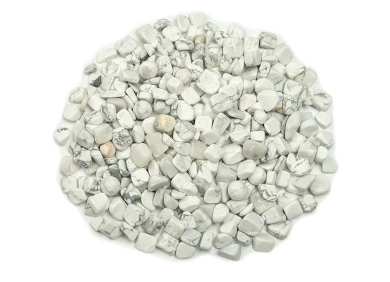Howlite Chips – Magnesite Gemstone Chips – Crystal Semi Tumbled Chips - Bulk Crystal - 7-15mm - CP1058