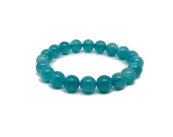 Amazonite Gemstone Bracelet - AAA Premium Quality Crystal Bracelet - Men&Women Stretchy Bracelet - Gift for Her - Crystal Healing - AA1010