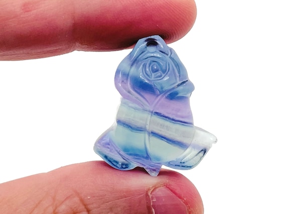 Fluorite Rose Flower Carving – Fluorite Carved Gemstone – Healing Crystal – Best Quality - Home Decor - Gifts - CA1012