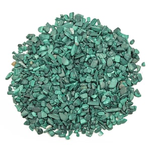 Malakitbitar – Ädelstensbitar – Kristallbitar i halv trumlad form – Bulkkristall – 2-6 mm - CP1036