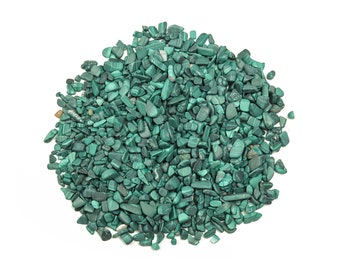 Malachite Chips – Gemstone Chips – Crystal Semi Tumbled Chips - Bulk Crystal - 2-6mm - CP1036