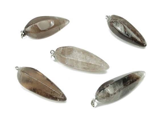 Smoky Quartz Tooth Pendant - Crystal Pendant – Natural Necklaces - Heling Gemstone - Jewelry Making Supplies - NC1092