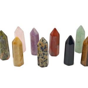 Crystal Obelisk Tower – Gemstone Tower – Tower Crystal – Hand Carved Crystal Point – Healing Crystal – 40mm – TWMIX2