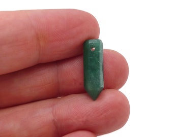 Aventurine Crystal Point Hole Pendant - Drilled Crystal Point - Natural Gemstone - Stick Point Bead - Healing Stone - NC1303