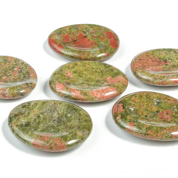 Unakite Worry Stone - Healing Stone - Unakite Crystal - Natural Unakite Crystal Energy  - 4.6x3.8cm - WO1026