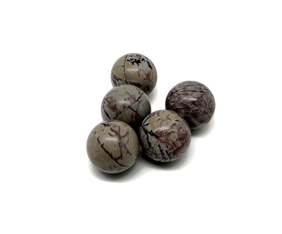 Grass Flower Jasper Sphere Stone - Sphere Grass Flower Stone - Natural Sphere Stone – Crystal Ball – 20mm - SP1113