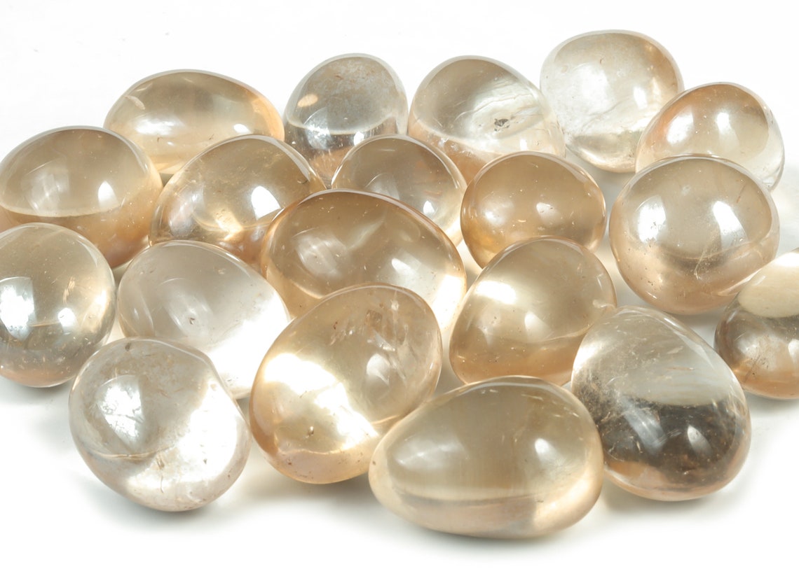 Tangerine Aura Quartz Stones Tangerine Quartz Tumbled Stone Etsy