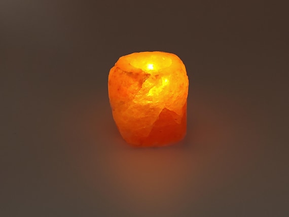 Himalayan Salt Crystal Candle Holder - Gemstone Crystal Holder - Healing Stone - Relax Crystal - LA1010