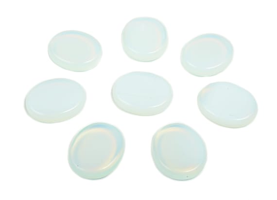 Opalite Flat Disk - Slab Natural Stone – Flat Stone - Worry Stone - Healing Crystals – 30x25x7 - FL1049
