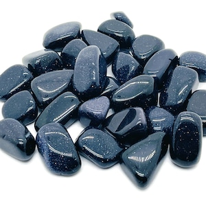Blue Goldstone Tumbled Stone - Blue Goldstone - Loose Gemstone - Natural Healing Stone - Blue Goldstone - TU1168