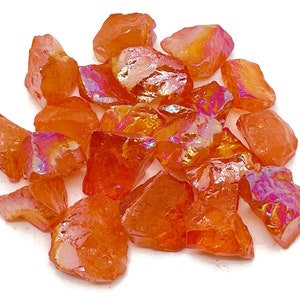 Tangerine Aura Quartz – Rough Orange Aura – Raw Crystal – Chunk Stones - Healing Crystal - RA1261