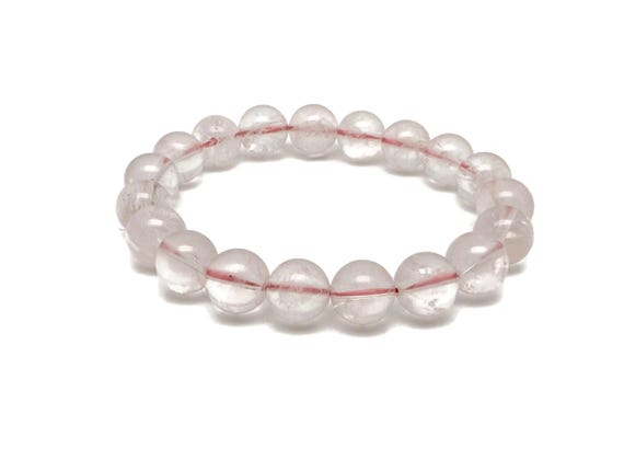 Rose Quartz Gemstone Bracelet - AAA Premium Quality Crystal Bracelet - Men&Women Stretchy Bracelet - Gift for Her - Crystal Healing - AA1002