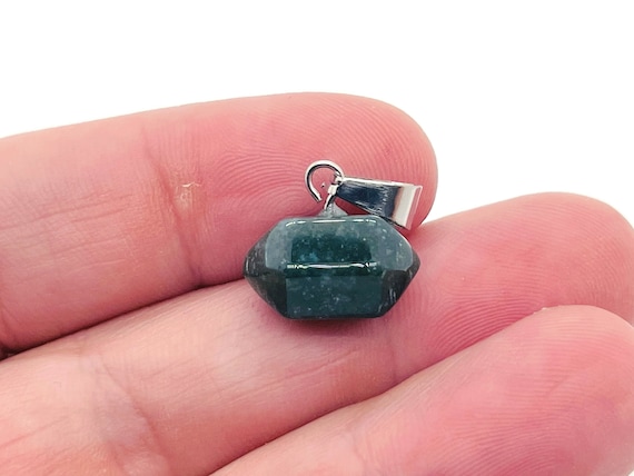 Moss Agate Point Pendant - Crystal Pendant – Crystal Earring - Heling Gemstone - Jewelry Making Supplies - NC1167