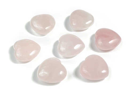 Rose Quartz Heart Gemstone - Healing Stones - Gemstone Hearts Healing Stones - Carved Gemstone Heart – 3cm - HE1160