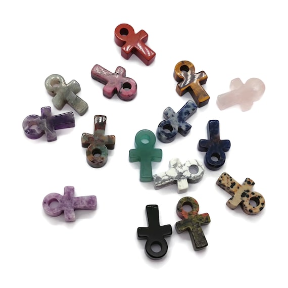 Anka Crystals - Mini Crystal Ankhs - Handmade Carving - Anka Totem - ANMIX