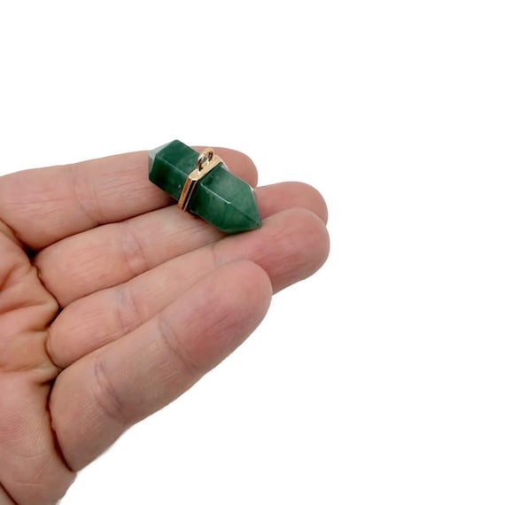 Aventurine Double Terminated Crystal Pendant – Natural Gemstone Point - NC2010