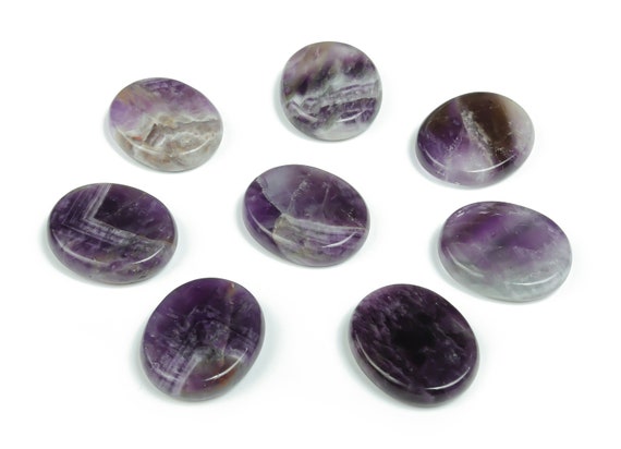 Amethyst Flat Disk - Slab Natural Stone – Flat Stone - Worry Stone - Healing Crystals – 30x25x7 - FL1045