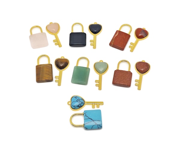 Heart Key Pendants - Crystals Pendant Healing - Mini Crystal Pendant - Gifts - KAMIX