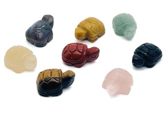 Crystal Turtle Carving - Tortoise Crystal Animal - Crystals Chakra - Animal Carved Craft Gifts - Energy Gift for her - ANMIX5