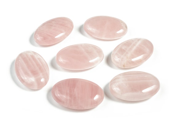 Rose Quartz Palm Stone - Rose Quartz Crystal - Rose Quartz Palm Stone Healing Crystals – 45x35mm - PA1013