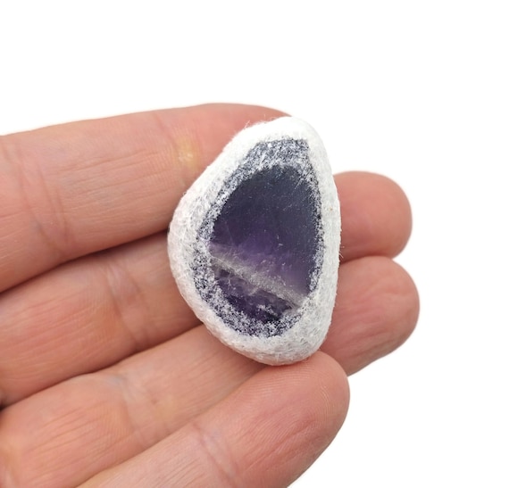 Amethyst Seer Stone - Divination Crystal - River Stone - Window Stone - Metaphysical - Crystal Ball - FO1028