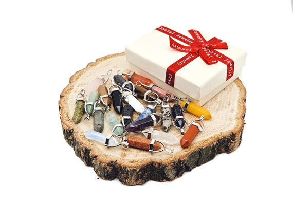 Crystal Mystery Box Gift Point Pendant Carving - 10 Pc Randomly Gemstones - Crystal Healing - Best Crystal Gift - Energy Crystals - KIT9