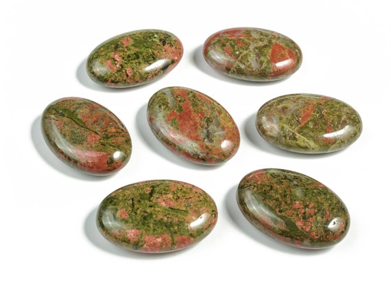 Unakite Palm Stone – Unakite Stone – Pocket Stones – Healing Crystals - Palm Stones - 45x35mm - PA1015