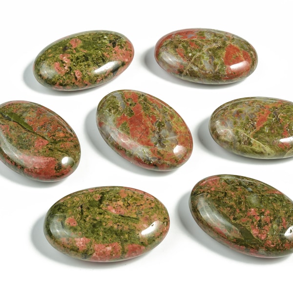 Unakite Palm Stone – Unakite Stone – Pocket Stones – Healing Crystals - Palm Stones - 45x35mm - PA1015