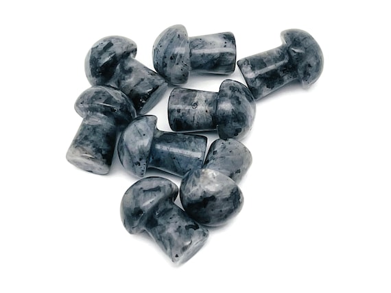Larvikite Mushroom Gemstone – Crystal Carving – Crystal Mushroom – Natural Stone Mushroom Carving – 2cm – MU1033