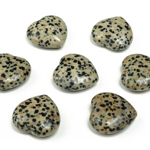 Dalmatian Jasper Heart Gemstone – Heart Crystal - Healing Stones – Carving Heart - Natural stones - 3cm - HE1185