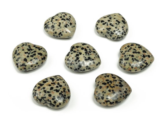 Dalmatian Jasper Heart Gemstone – Heart Crystal - Healing Stones – Carving Heart - Natural stones - 3cm - HE1185