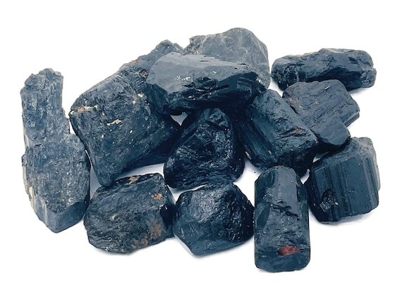 Black Tourmaline Raw Stone - Natural Rough Raw Black Tourmaline - Natural Stone - Black Tourmaline Chunks –  RA1022
